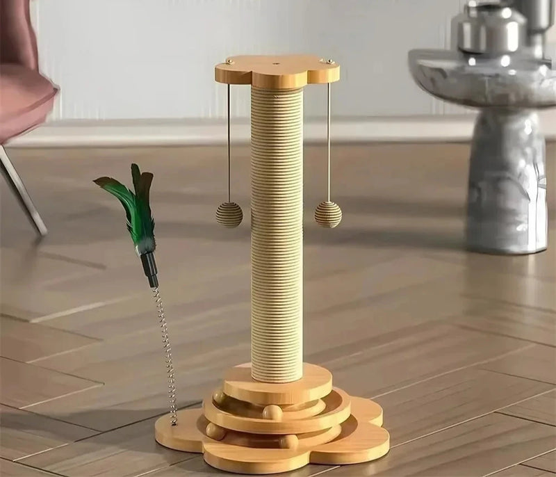 Torre arranhador para gatos com brinquedo