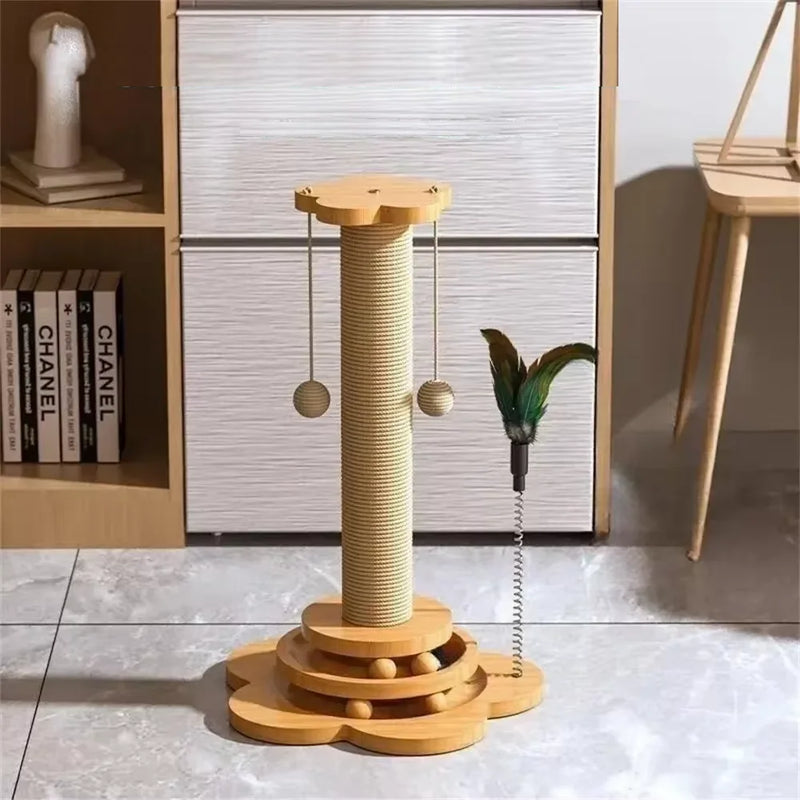 Torre arranhador para gatos com brinquedo