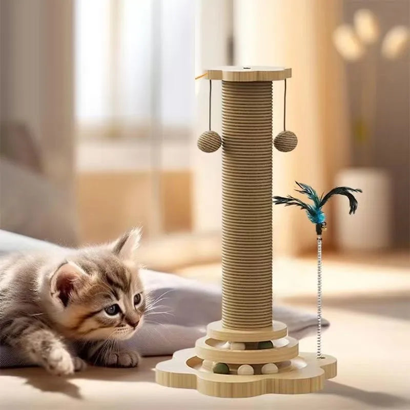 Torre arranhador para gatos com brinquedo