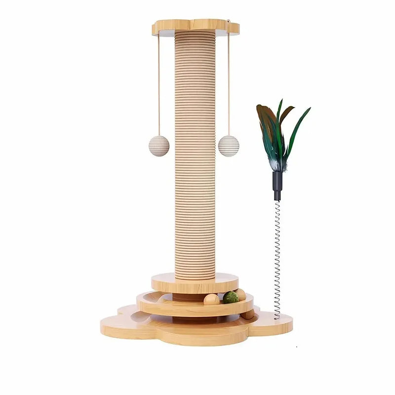 Torre arranhador para gatos com brinquedo